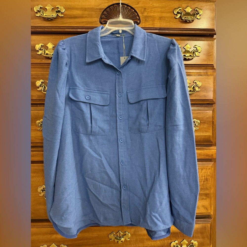 NWT Mexx Women’s Denim-Like  Blue Shirt Jacket
Size XL 💜💜💜